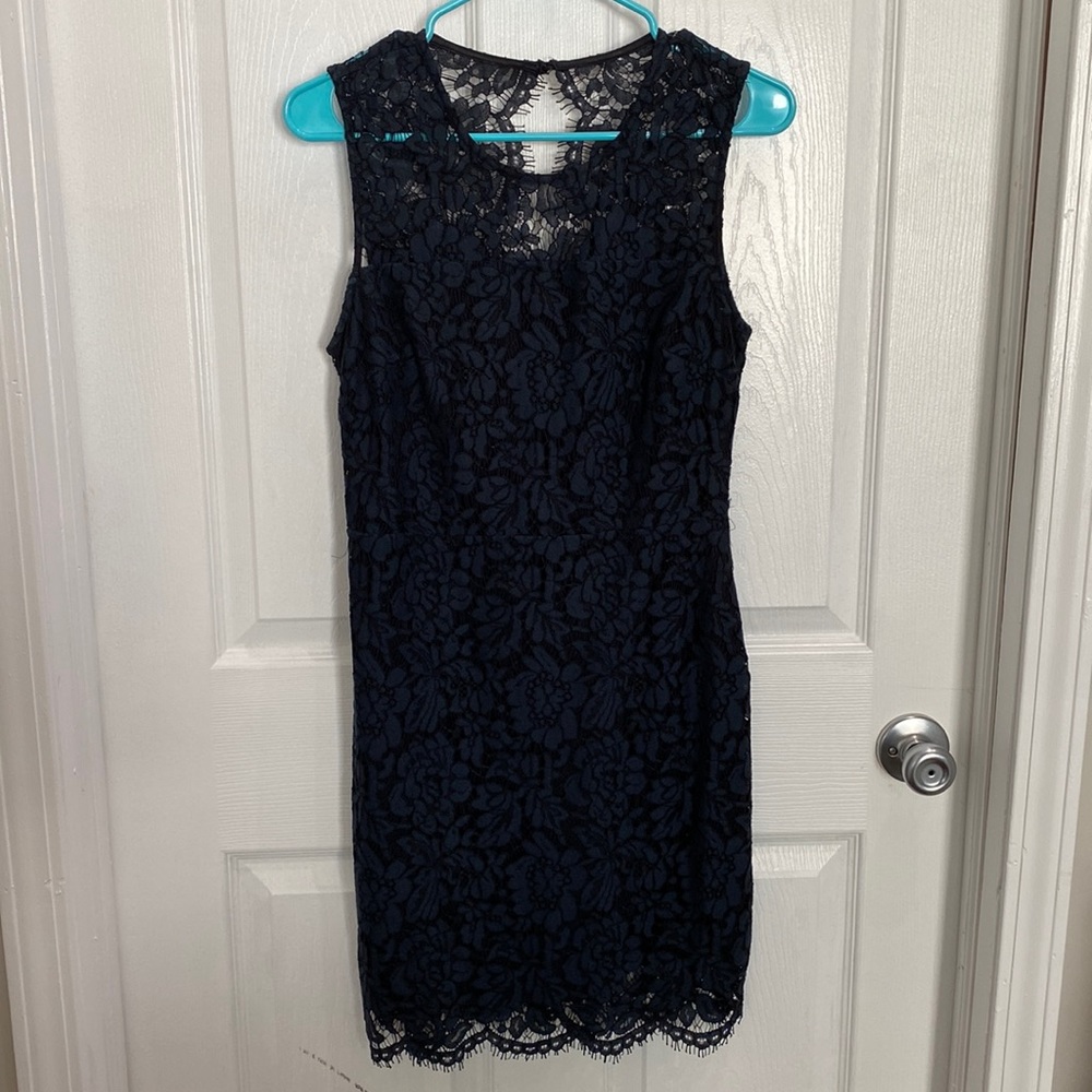 Lace Navy blue & black formal dress